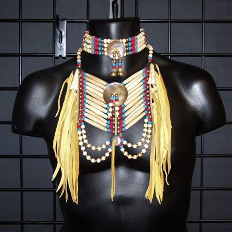 native american bone choker|More.